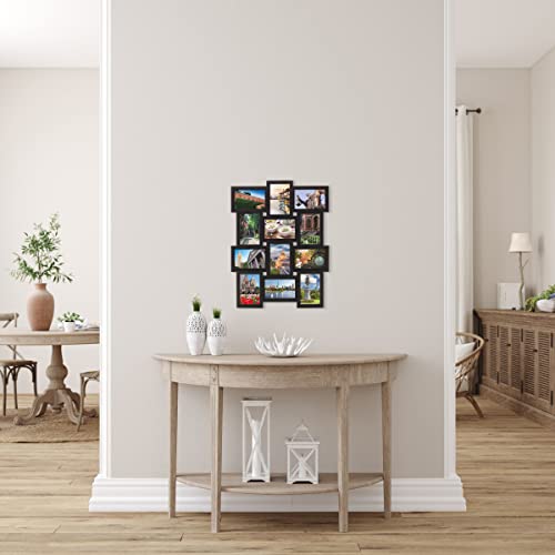 Lavish Home 12-Opening 4 in. x 6 in. Black Picture Frame Collage HW0200067  - The Home Depot