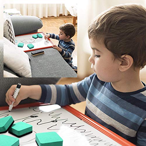 48 Pack ,Mini Dry Erase Erasers, Magnetic Whiteboard Dry Erasers Chalkboard Cleaner Wiper for Kids and Classroom Teacher Supplies, Home and Office (2 x 2 Inch) Green
