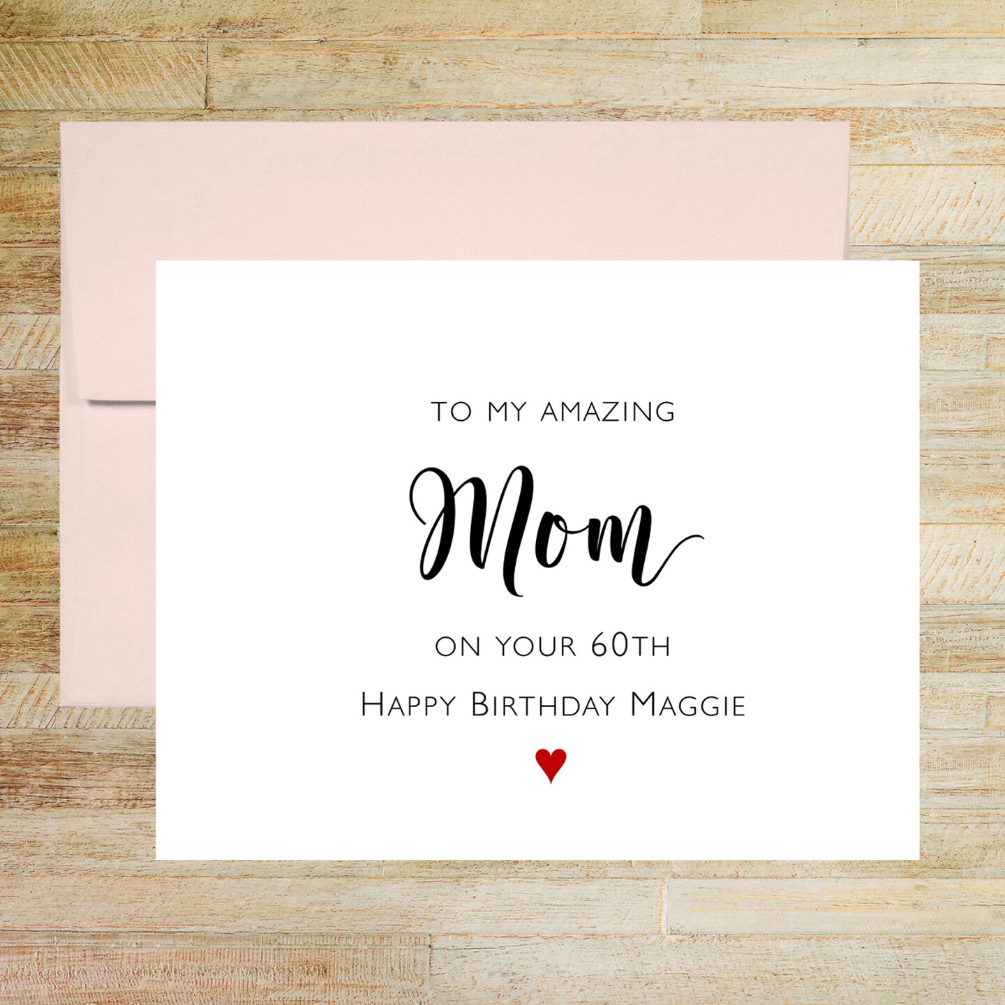 To My Amazing Mom Happy Birthday Card, Personalized Greeting, PRINTED ...