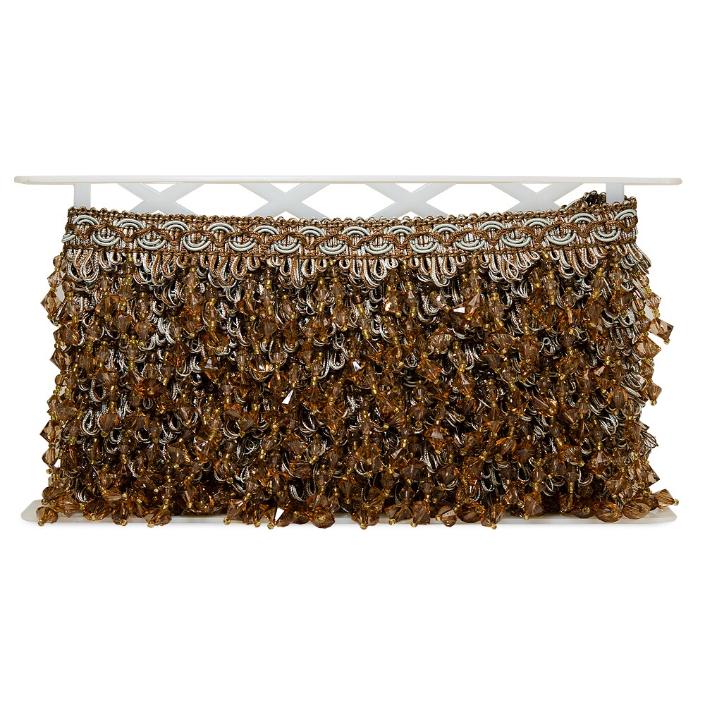Slanted Beaded Fringe Trim