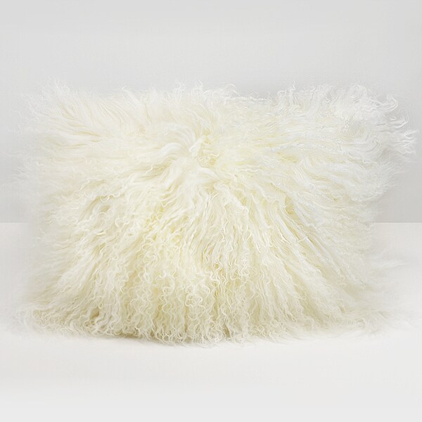 Mongolian Sheep Fur Lumbar Pillow 12