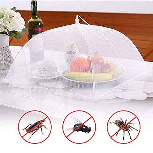 (6 Pack) Pop-Up Food Cover Tents, 17 Inch X17 Inch Food Mesh Cover, Reusable and Collapsible Outdoor Picnic Food Cover Net,Suit for Parties Picnics,BBQs