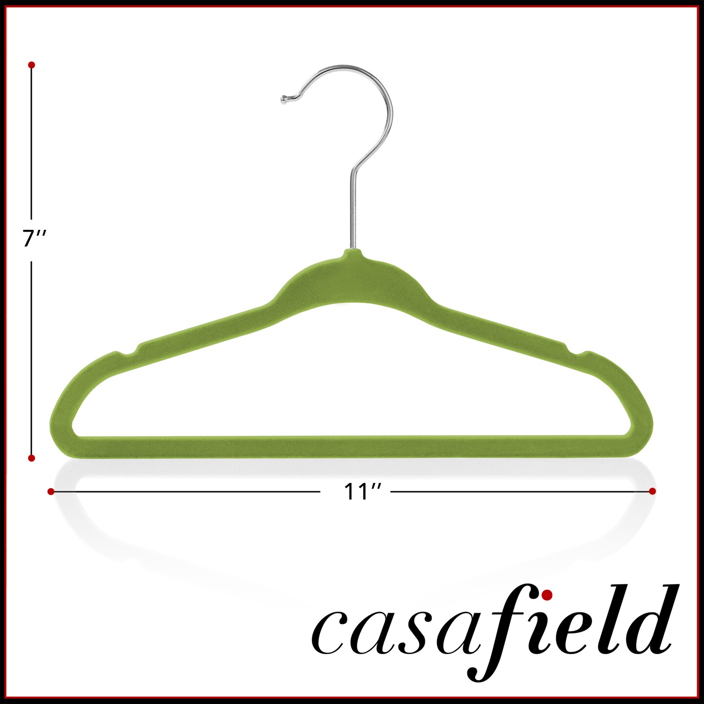 Casafield 50 Velvet Baby Hangers - 11" Size for Infant & Toddler Clothes