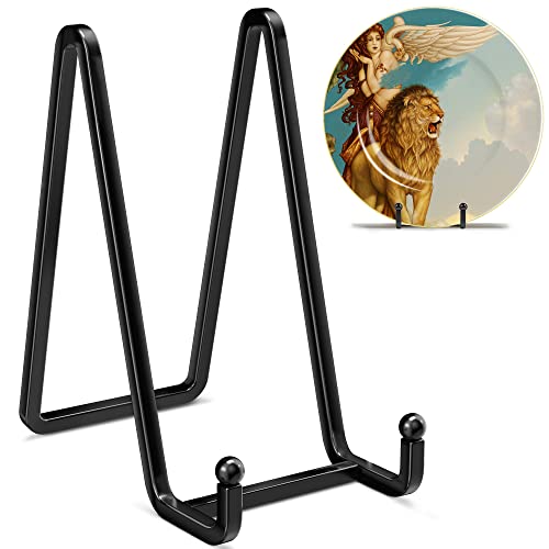 6 Pack 7 Inch Acrylic Easel Stand, Display Stand, Plate Stands for Display,  Photo Holder Picture Frame Book Stand (Clear)