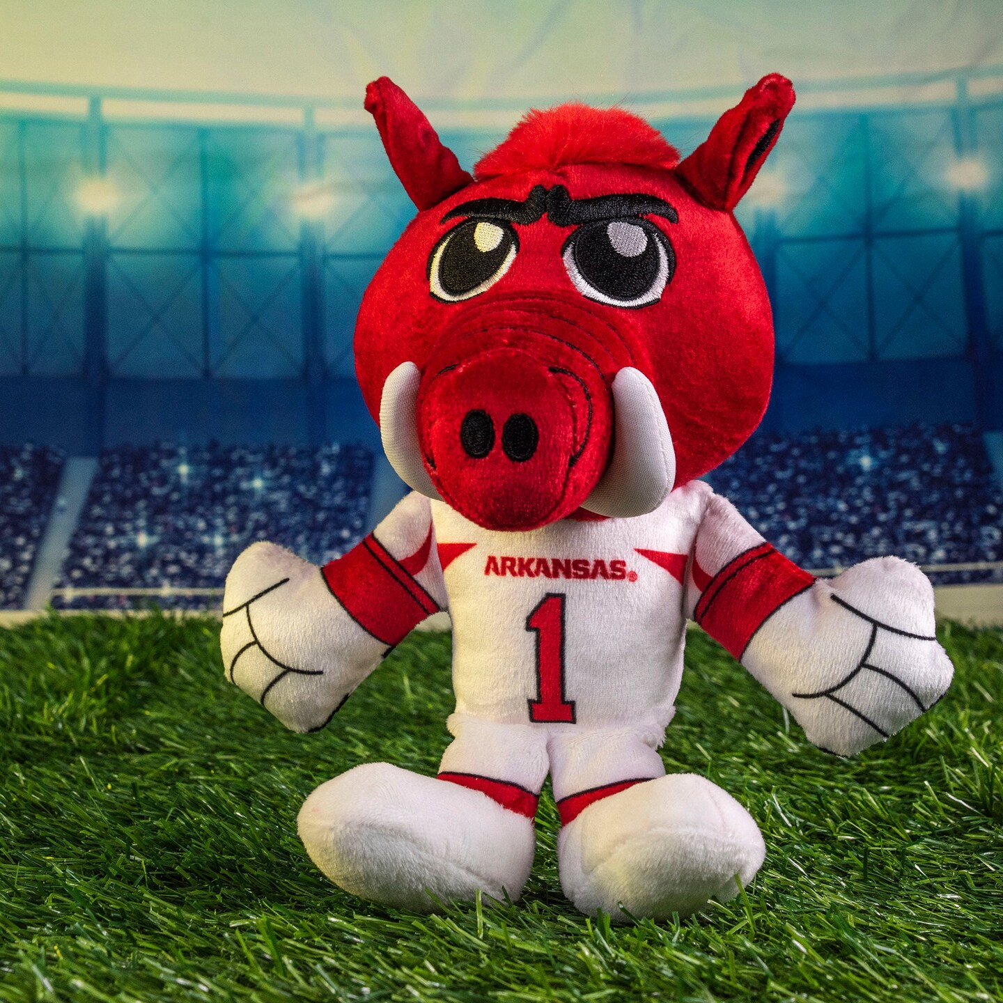 Bleacher Creatures Arkansas Razorbacks Big Red 8&#x22; Mascot Kuricha Sitting Plush