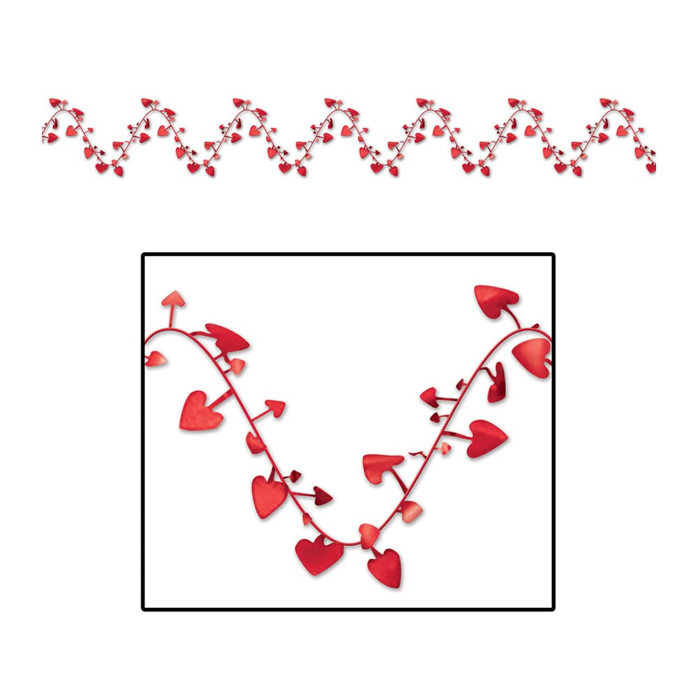 Beistle Gleam 'N Flex Heart Garland