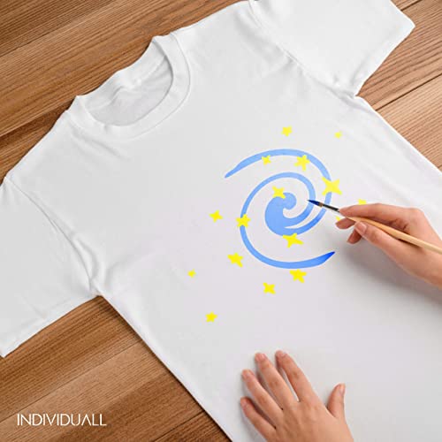 Premium Fabric & Textile Paints Professional Grade Clothing Paint Set Art and Hobby Paints Craft Paint Set with 8 x 20 ml / 0.7 fl oz Vivid Colors for Beginners, Students, & Artists