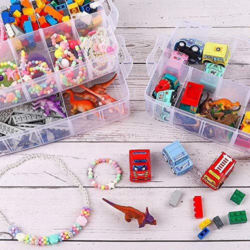 SGHUO 3-Tier Stackable Storage Container Box Bead Organizers and Storage  for Craft Storage, Kids Toys, Art Crafts, Jewelry, Beauty Supplies, Sewing  Storage