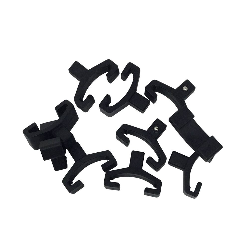 Taj Tools Black Spring Loaded Ball Bearing Socket Replacement Clips For Use With Socket Holder Rails, 10-Piece (1 By 4-Inch)