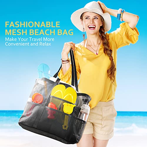 Large Mesh Beach Bag - Family Tote for Toys & Vacation Essentials
