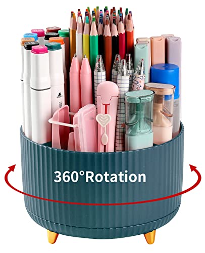 Desktop Storage Office Accessories Candy Pencil Holder Pencil Case Plastic  Pen Holders Desk Pen Organizer Rotating Pen Holder Storage Box