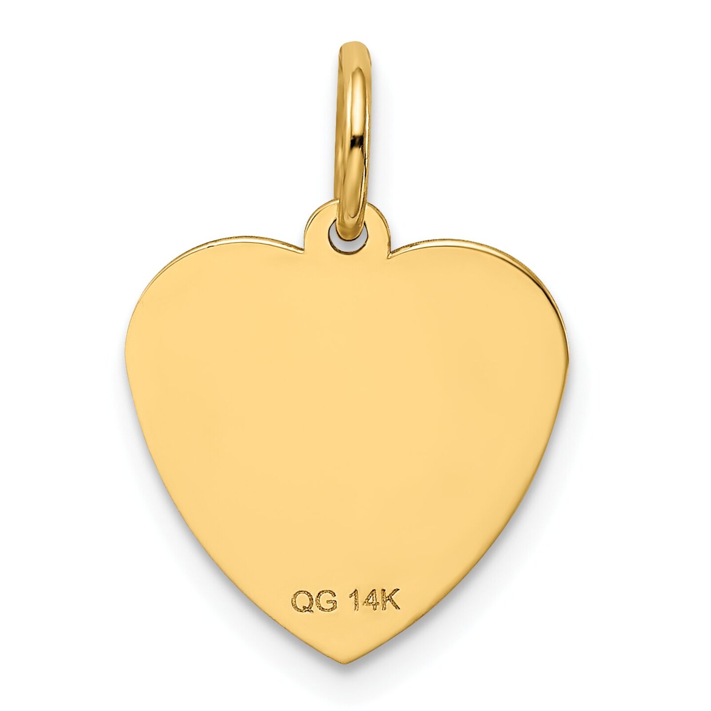 14K Yellow Gold #1 Goddaughter Heart Charm Jewelry