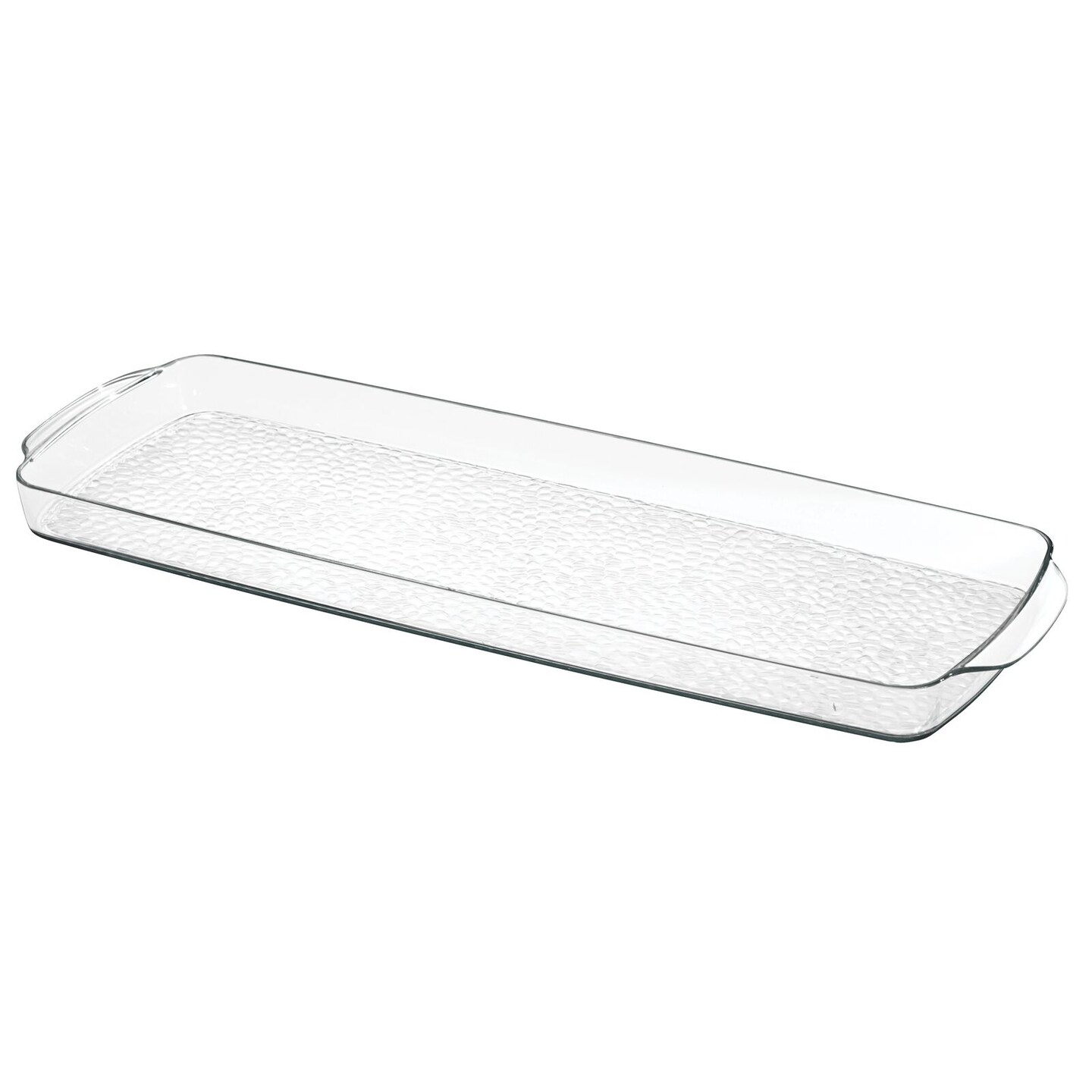 mDesign Long Plastic Bathroom Toilet Tank Storage Vanity Accessory Tray - Clear
