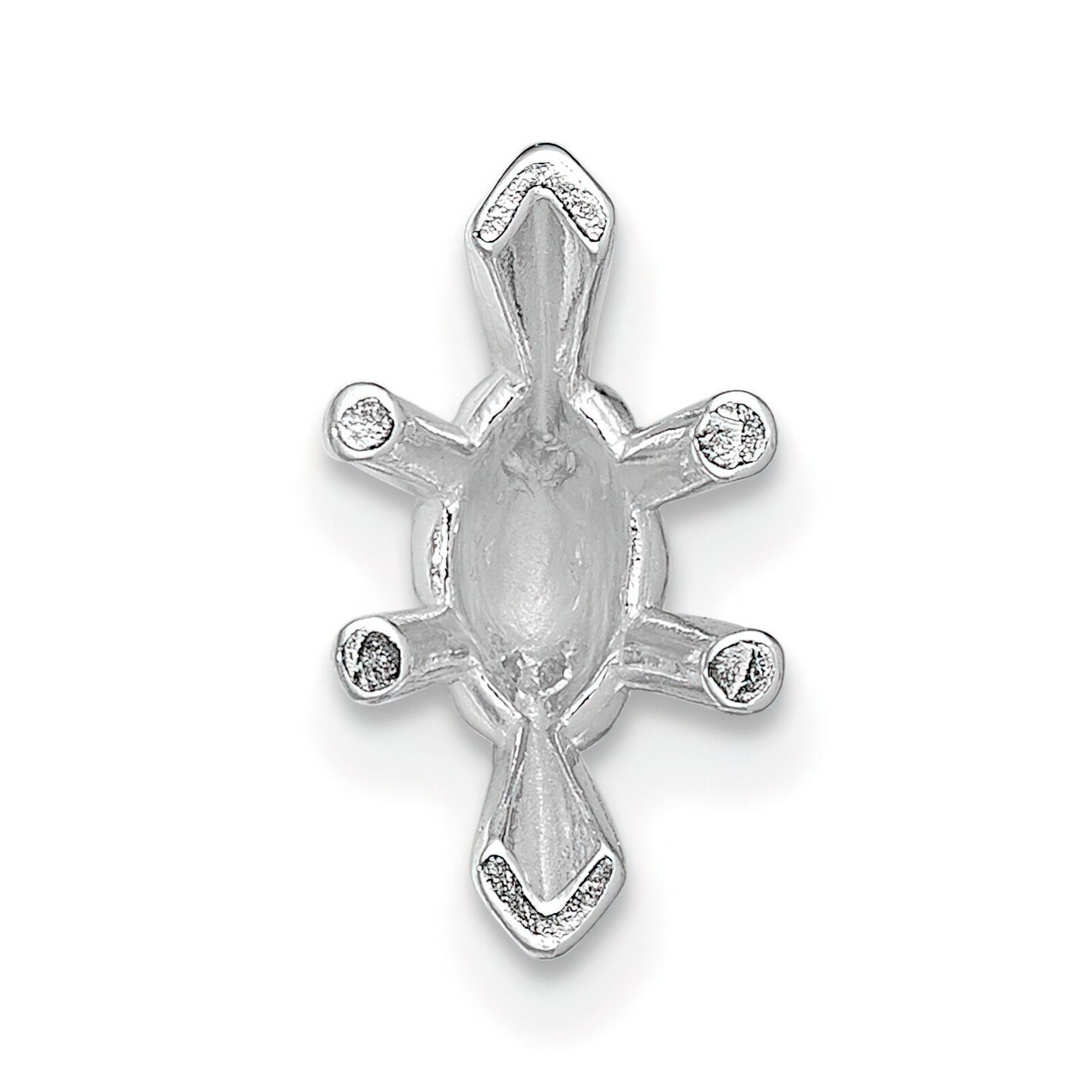 14K White Gold 6 Prong Marquise Center Head Setting (2.50X5.50 To 10.00X16.00Mm)