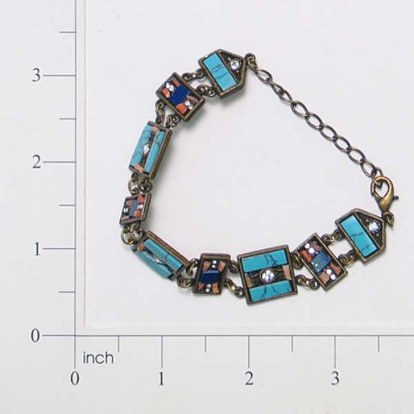 Antique Inspired Gemstones with Turquoise Bracelet