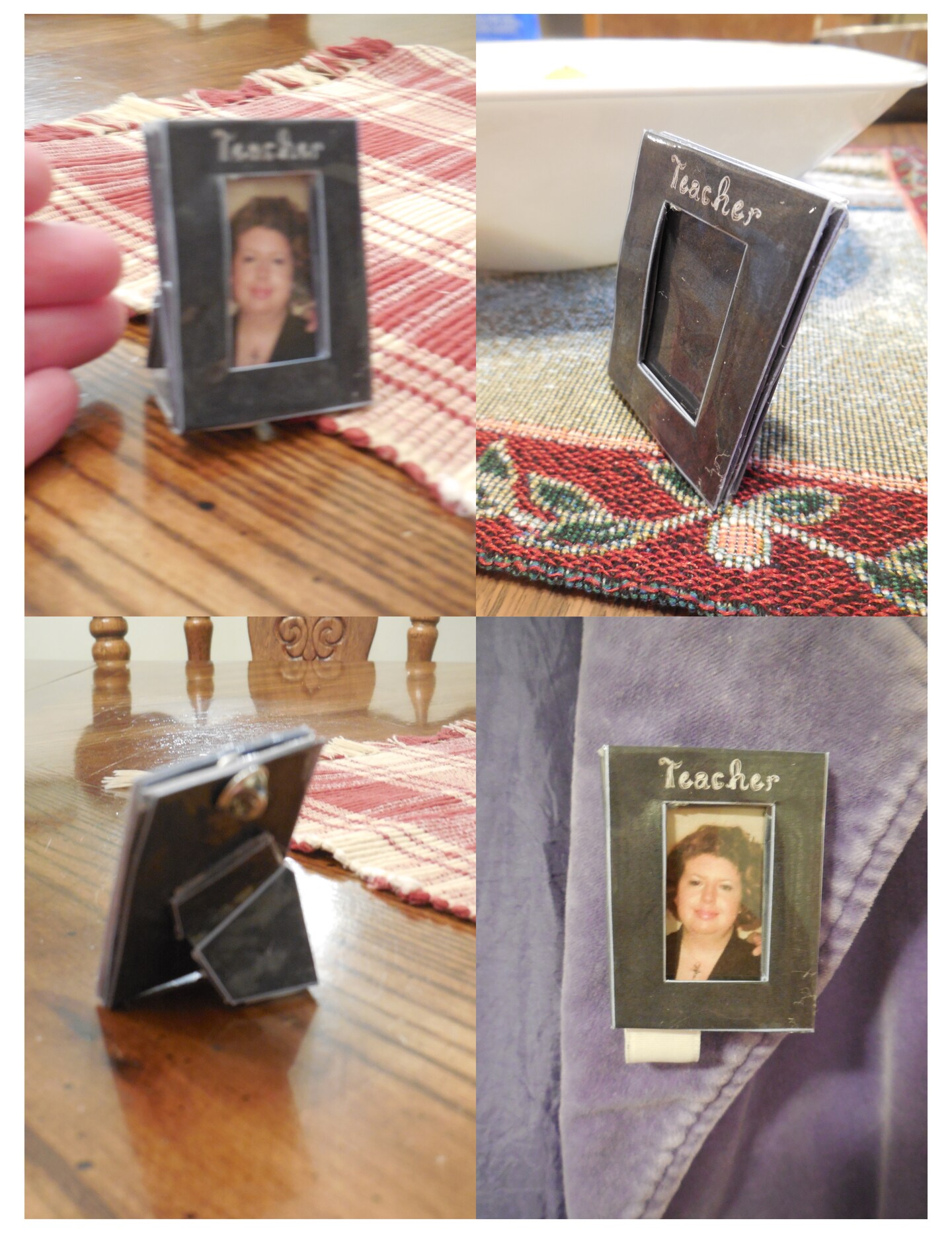 4 Printable Teacher Photo Frame Pin Ornaments image 3