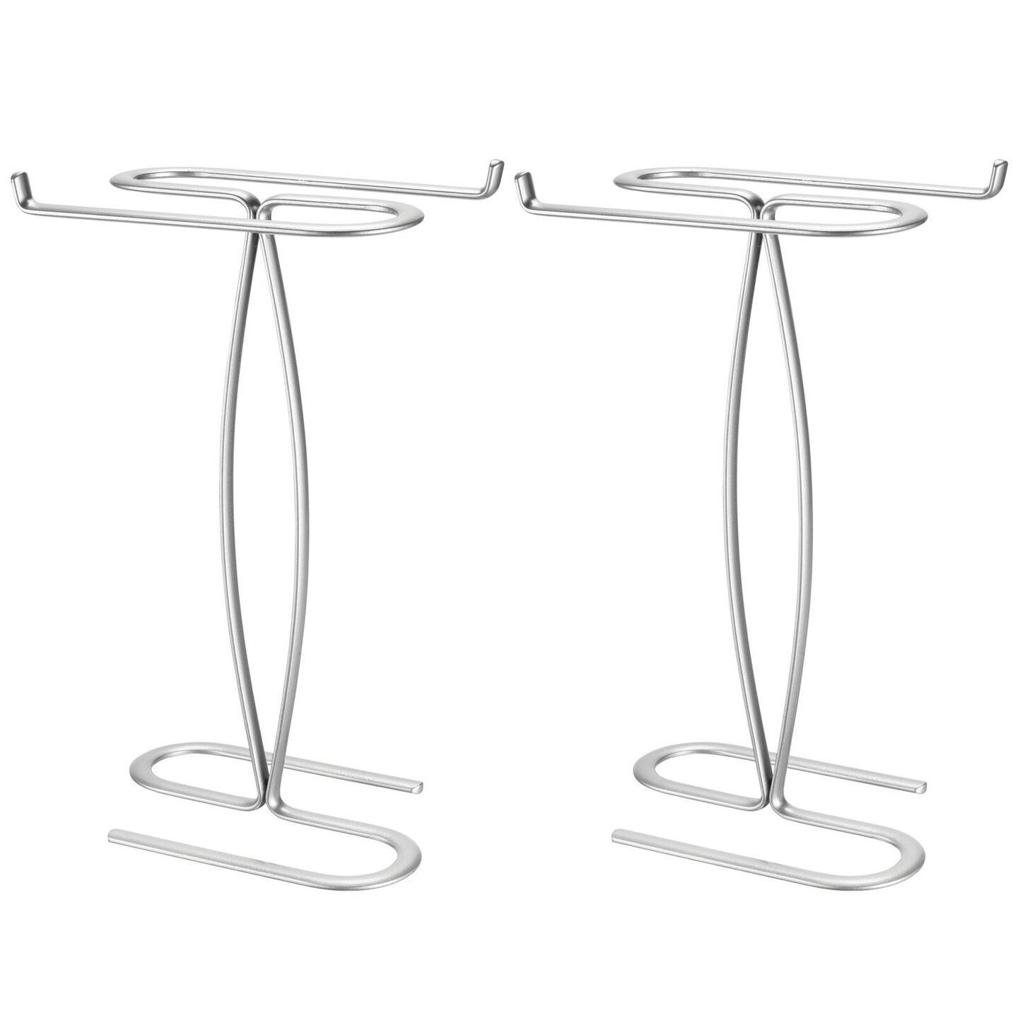 mDesign Metal Hand Towel Holder Stand for Bath Vanity Countertop, 2 Pack