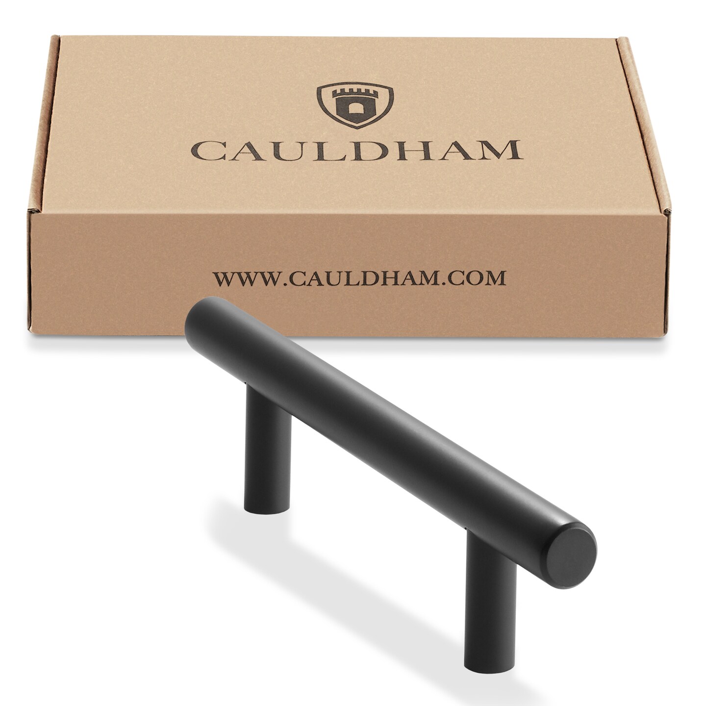 Cauldham 25 Pack Kitchen Cabinet Round Pulls Handles - Drawer/Door Hardware - Style M272 - Matte Black