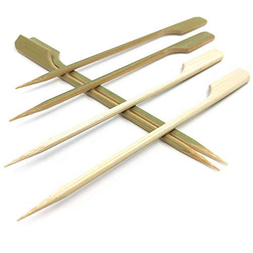 3.5 inch Bamboo wood wooden Paddle Picks Skewers Toothpicks for Cocktail,Appetizers,Fruit,Sandwich,Barbeque Snacks.More Size Choices 3.5''/ 4.7''/ 7''/ 10'' (Pack of 100)