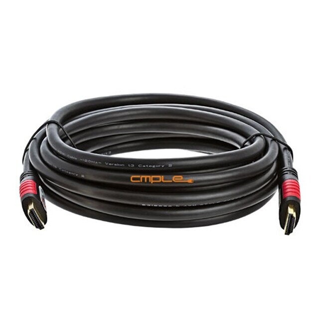 Cmple   - 15ft Ultra High Speed HDMI Cable Support 3D and 4K - Black