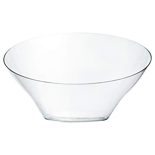 8 Pck Disposable Angled Plastic Bowls Round Small Serving Bowl, Elegant for Party's, Snack, or Salad Bowl, Clear Pack of 8