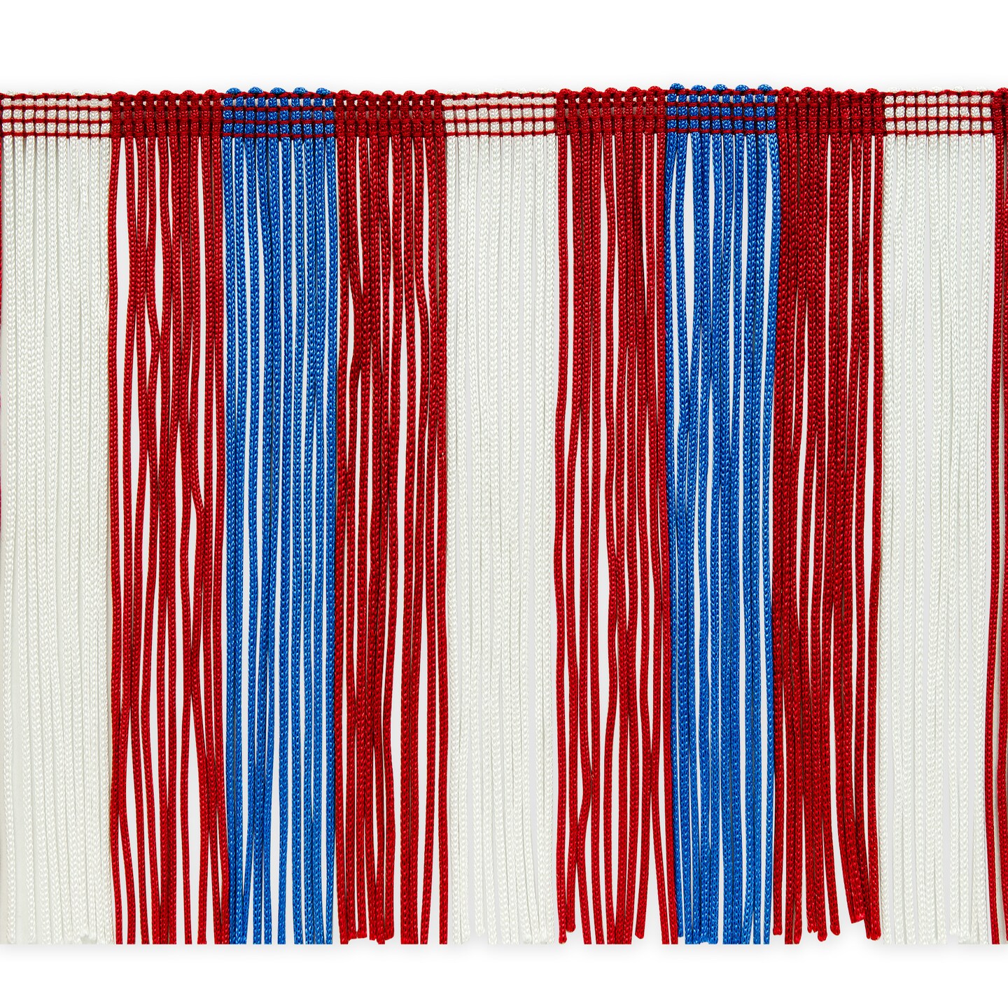 5 Yards of 6" Striped Multicolor Chainette Fringe Trim | 5 yard cut