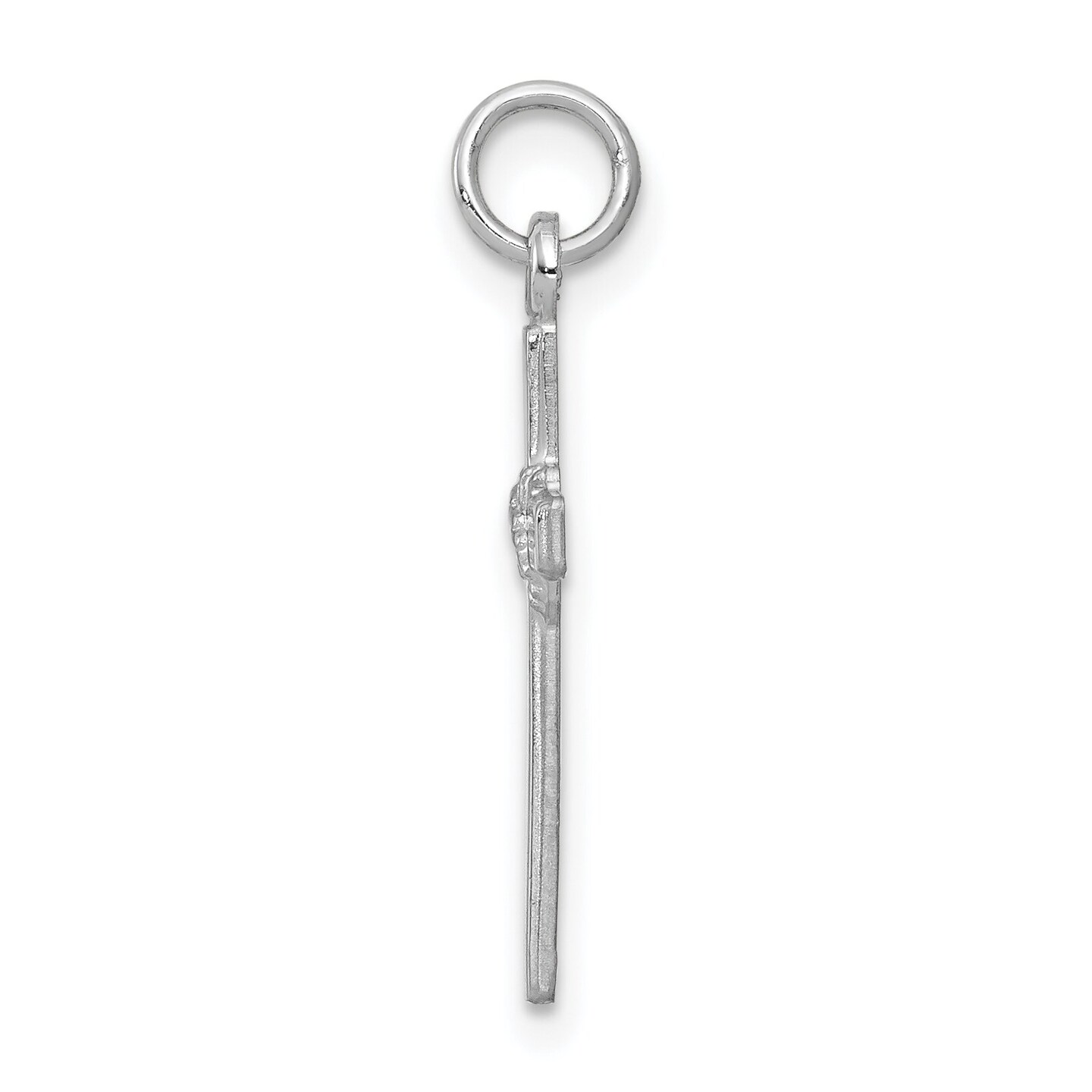 14K White Gold Cross Charm Pendant Jewelry Religious 22mm x 10mm