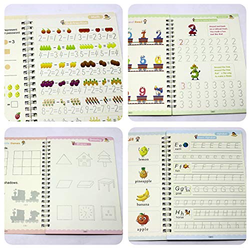 Magic Practice Copybook for Kids - Grooved Handwriting Practice Ink  Copybooks for Preschools, Grooves Template Design & Handwriting Aid Magic  Practice