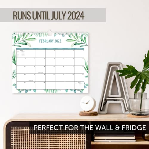 Aesthetic Greenery Wall Calendar - Runs Until July 2024 - The Perfect Monthly Calendar for Easy Planning - Incl. All of 2023