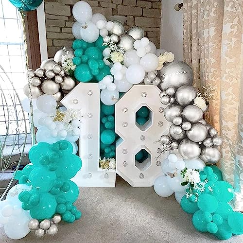 Great Choice Products Snowflake Teal Silver Party-Decorations Frozen Paper- Confetti - 100Pcs Glitter Teal Blue Silver