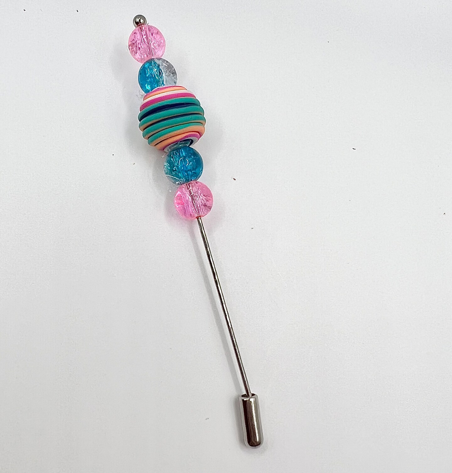 Beaded stick pin, beaded lapel pin, stick pin, lapel pin, scarf
