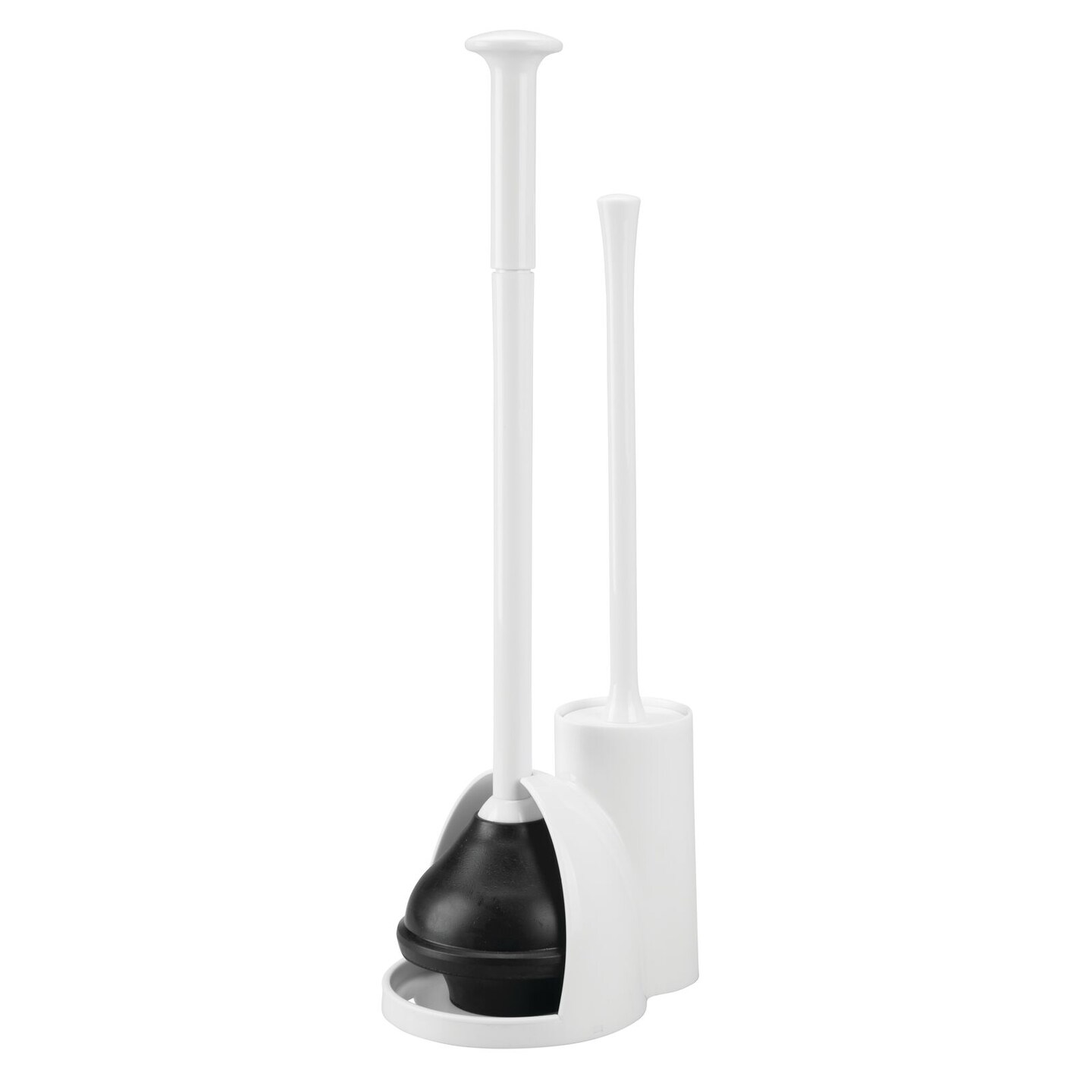 mDesign Hidden Plunger and Brush Set for Toilet Bowl