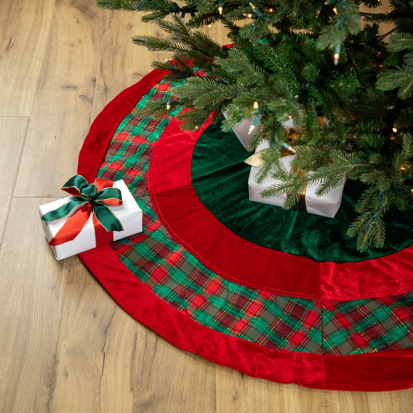 Green plaid 2024 holiday skirt