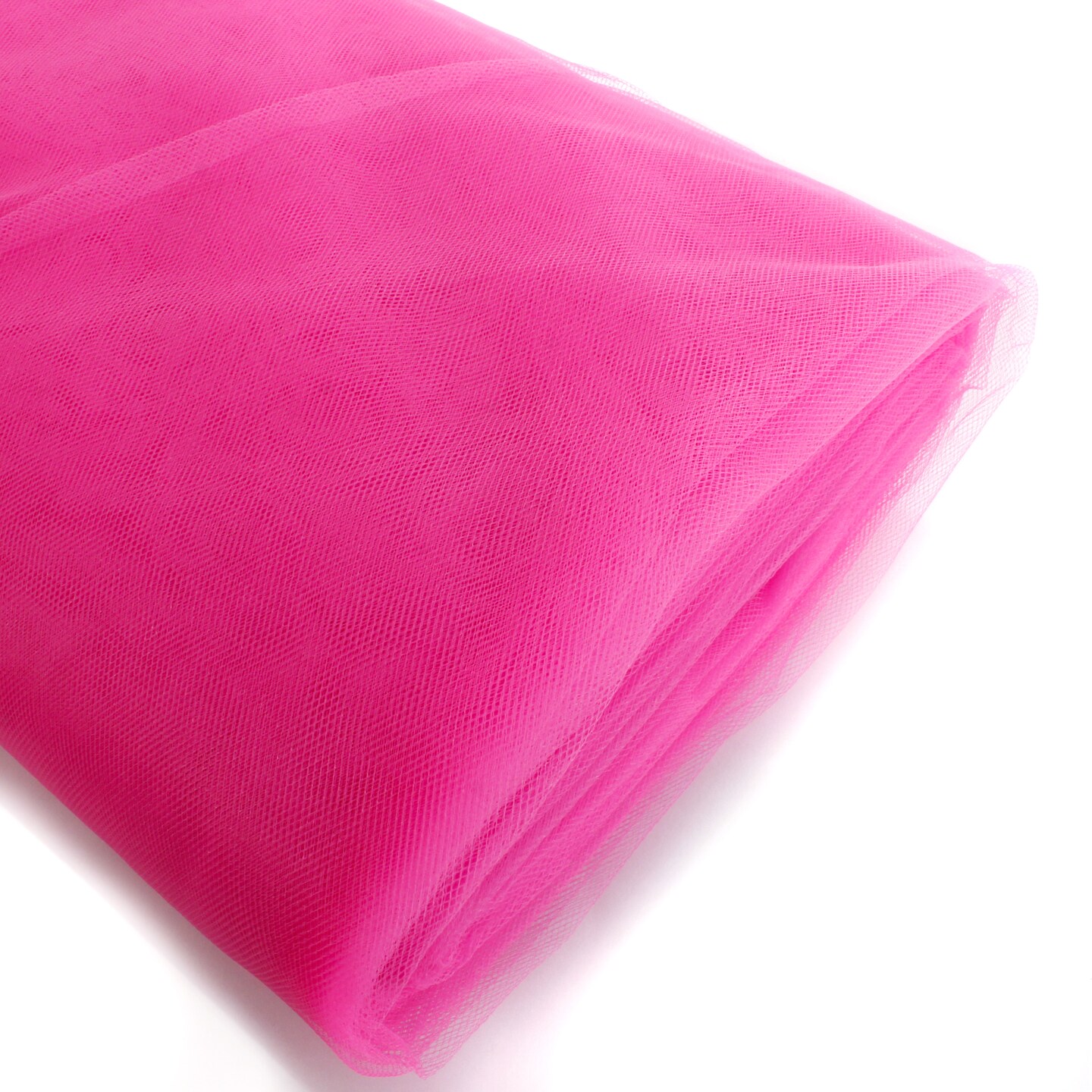 Solid Tulle Fabric, Hot Pink