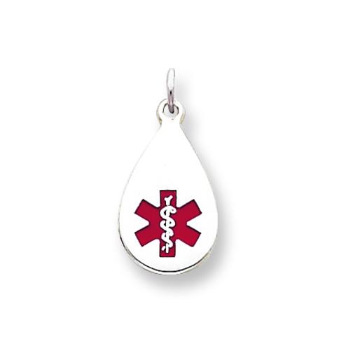 Sterling Silver Caduceus Pendant Jewerly 23.2mm x 11.3mm