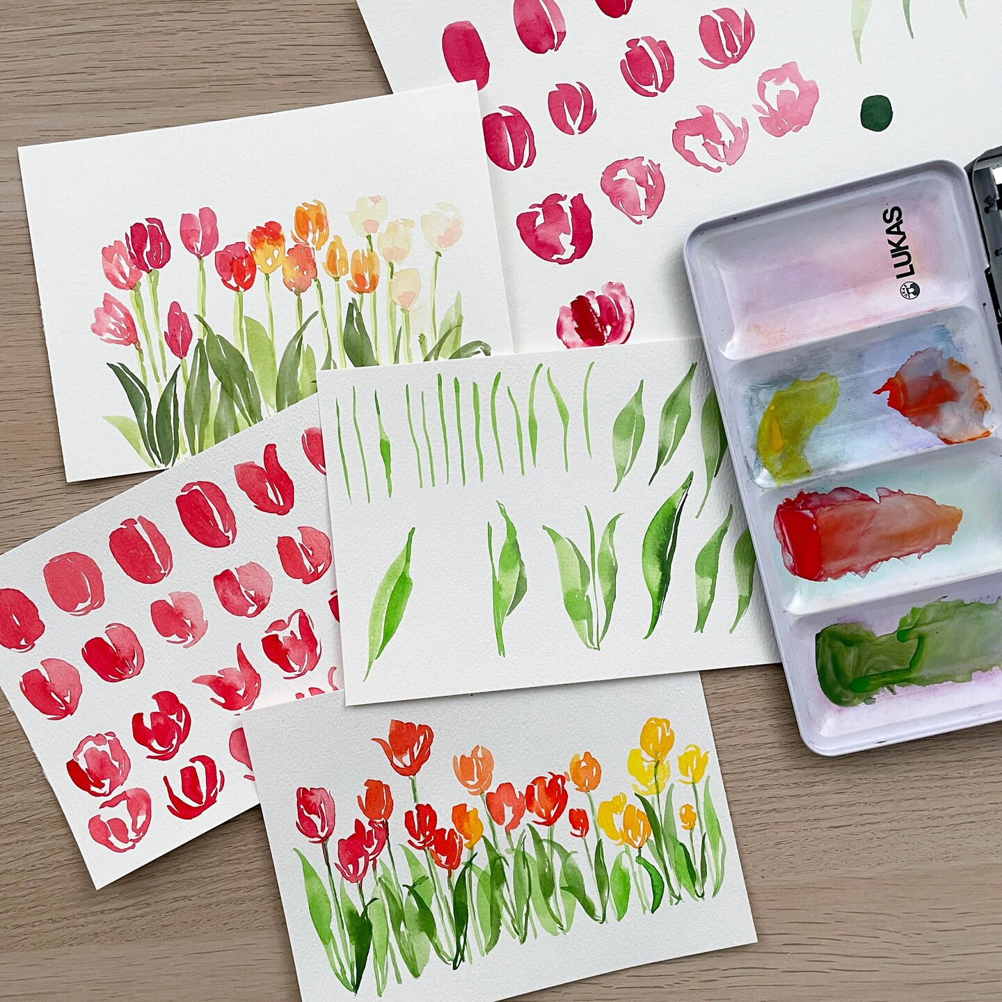 How to Paint: Loose Watercolor Tulips