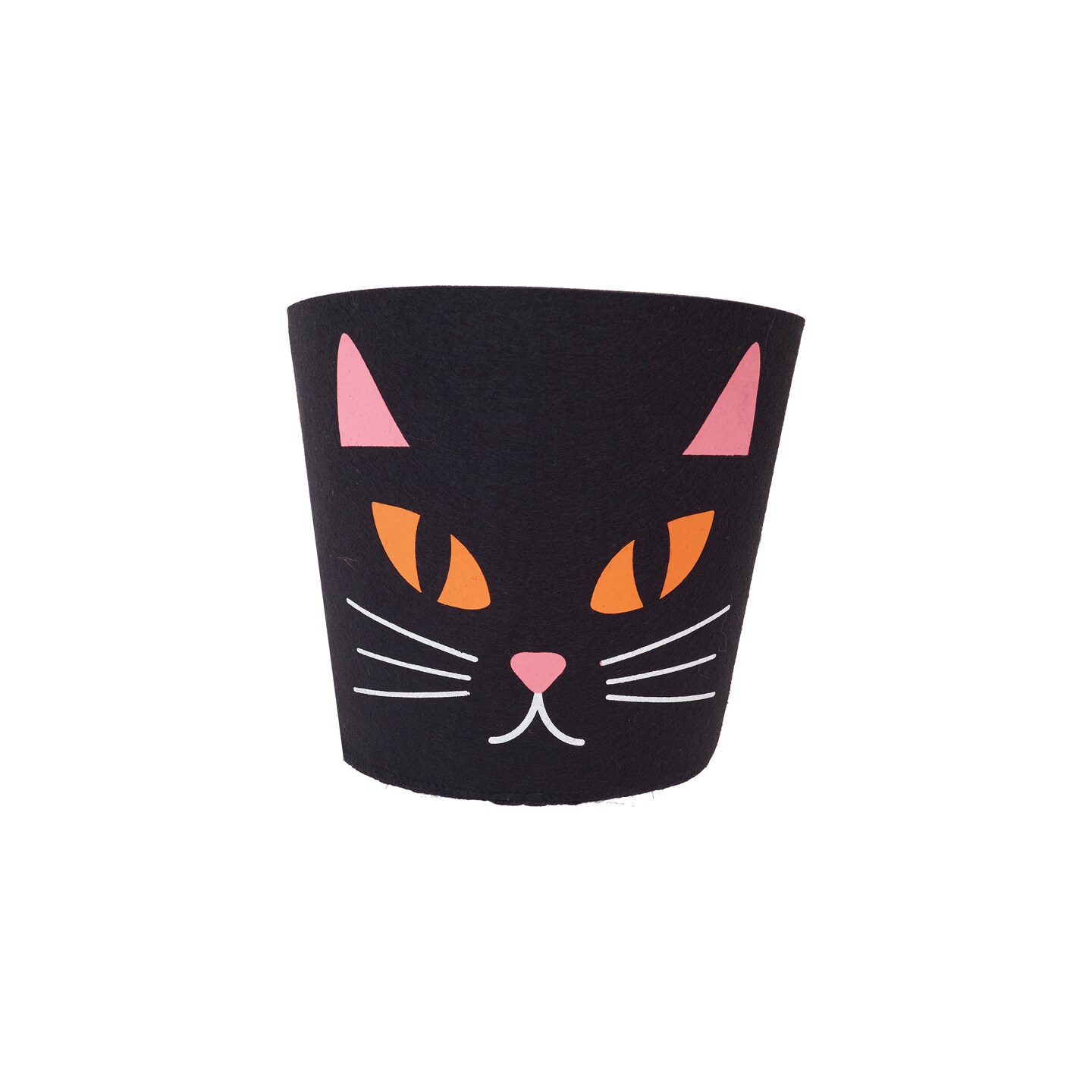 Halloween Cat Felt Candy Bucket Large