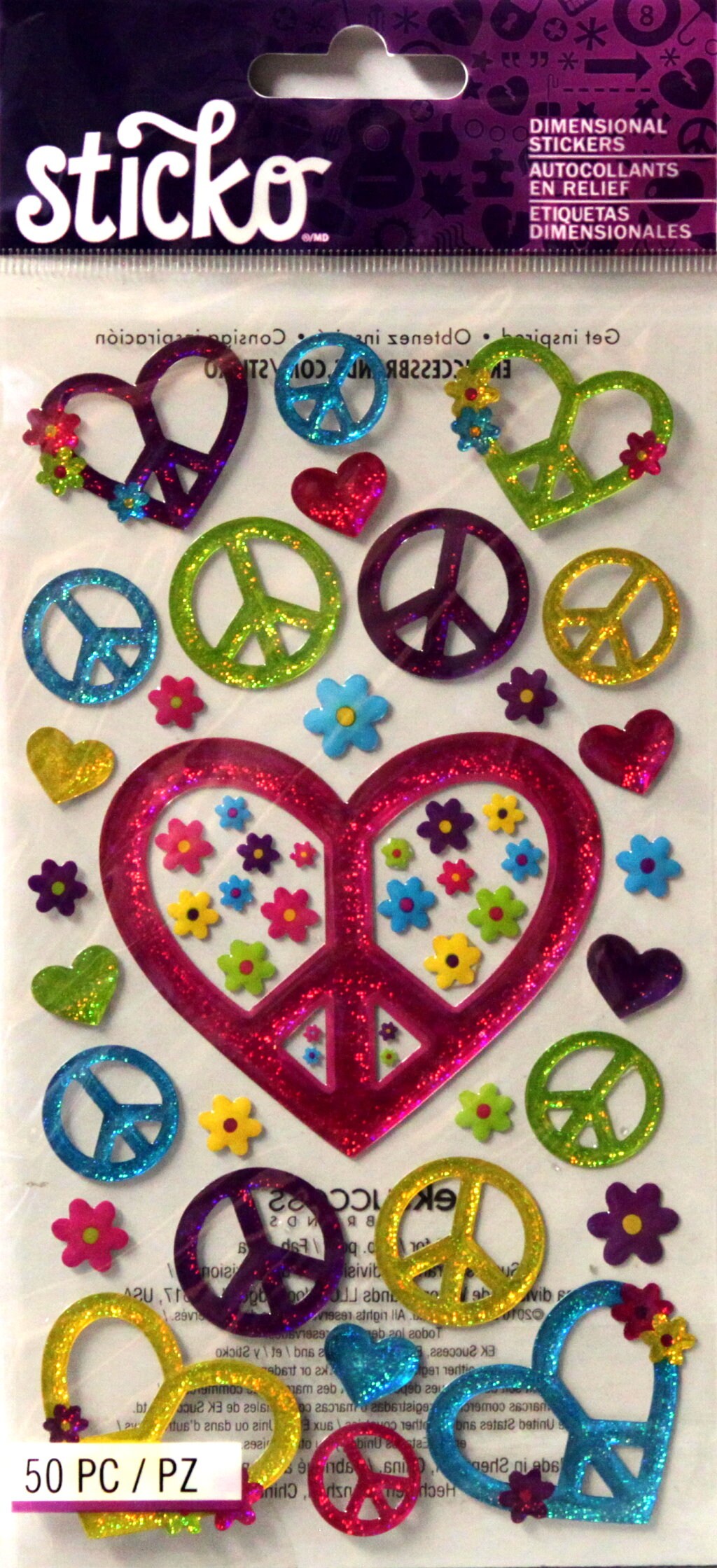 Sticko Peace Signs Dimensional Epoxy Stickers