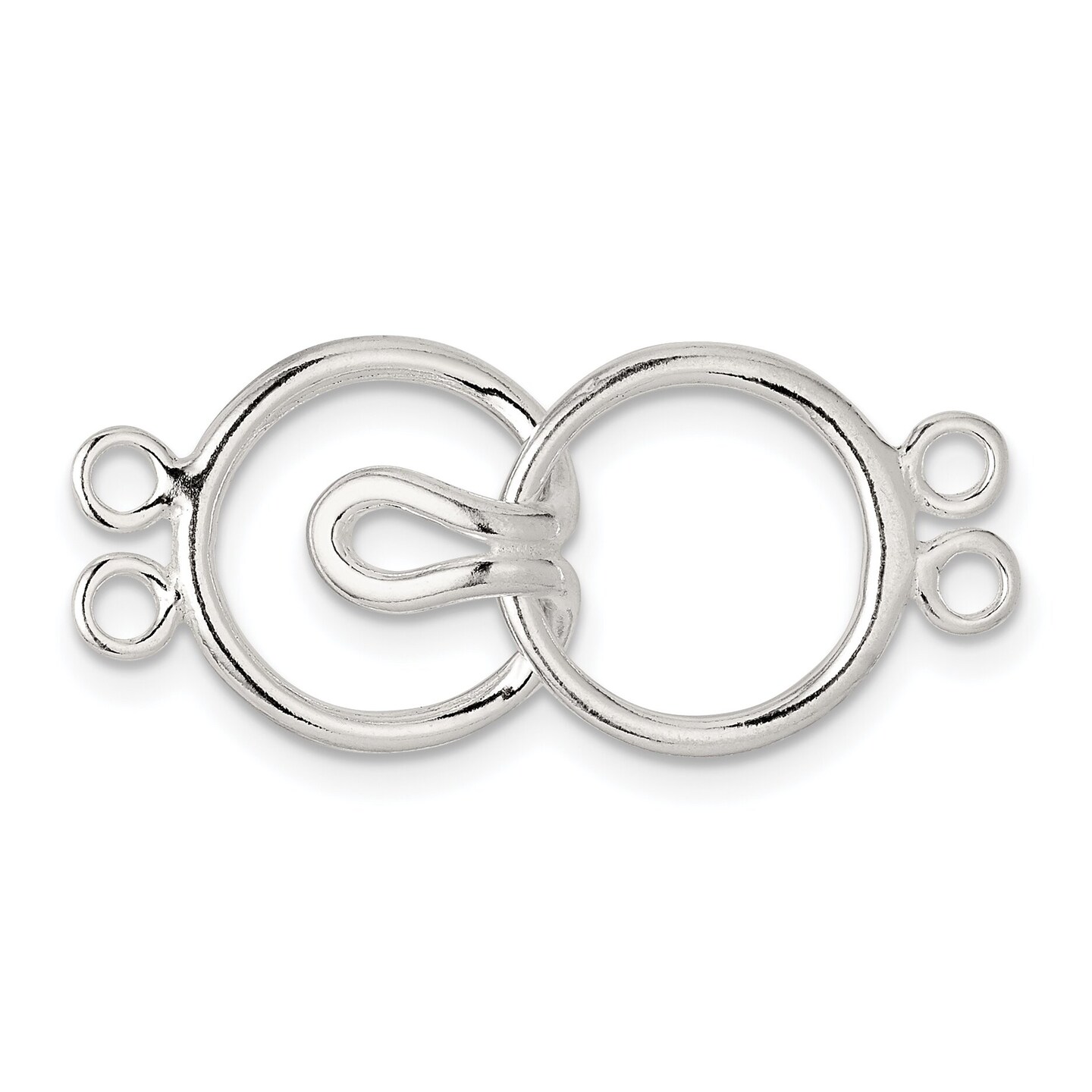 Sterling Silver 3 Strand Pearl Clasp (29.00Mm To 29.00Mm)