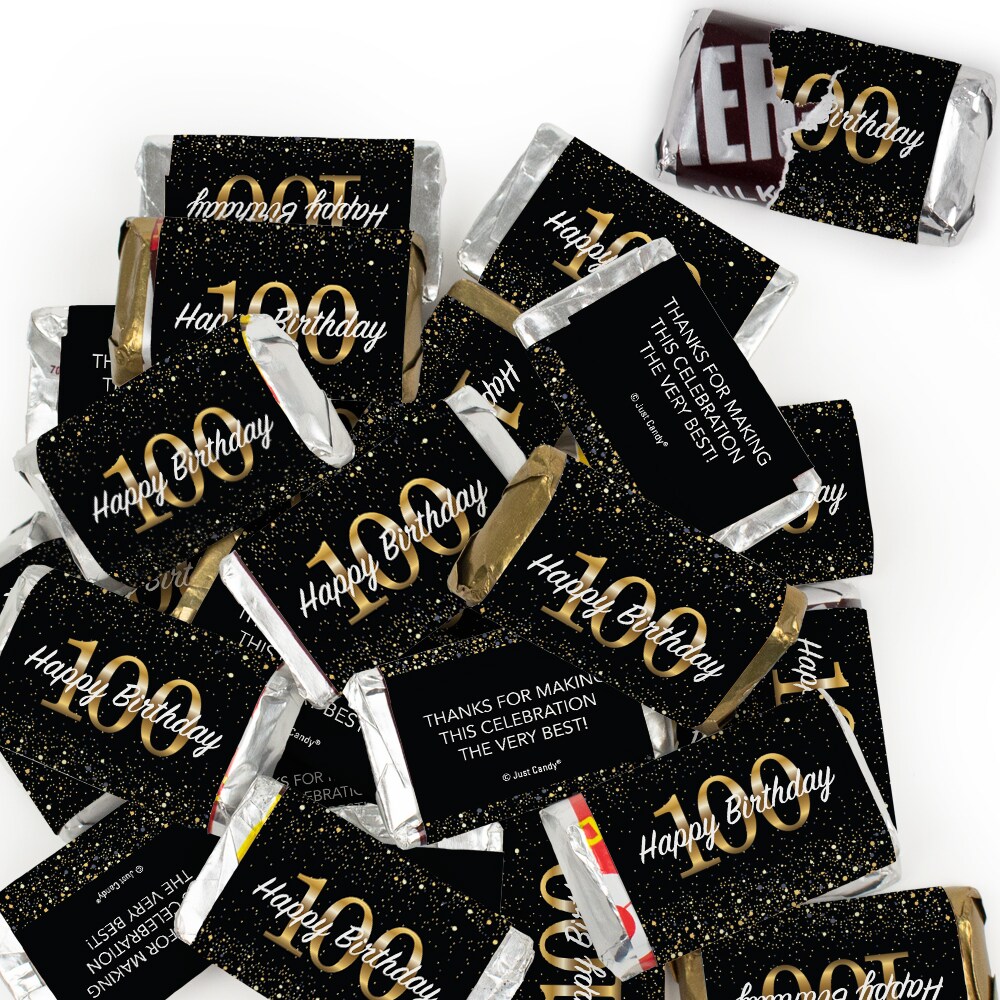 100th Birthday Birthday Candy Party Favors Hershey&#x27;s Miniatures Chocolate