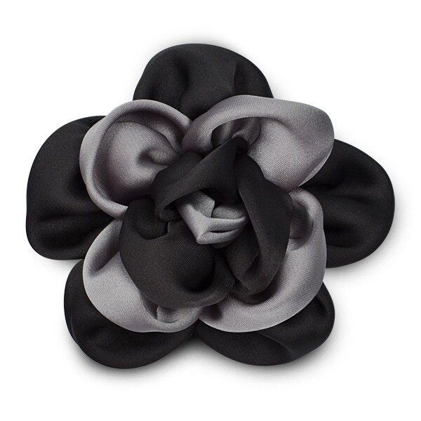 Satin Dimensional Flower Pin and Hairclip