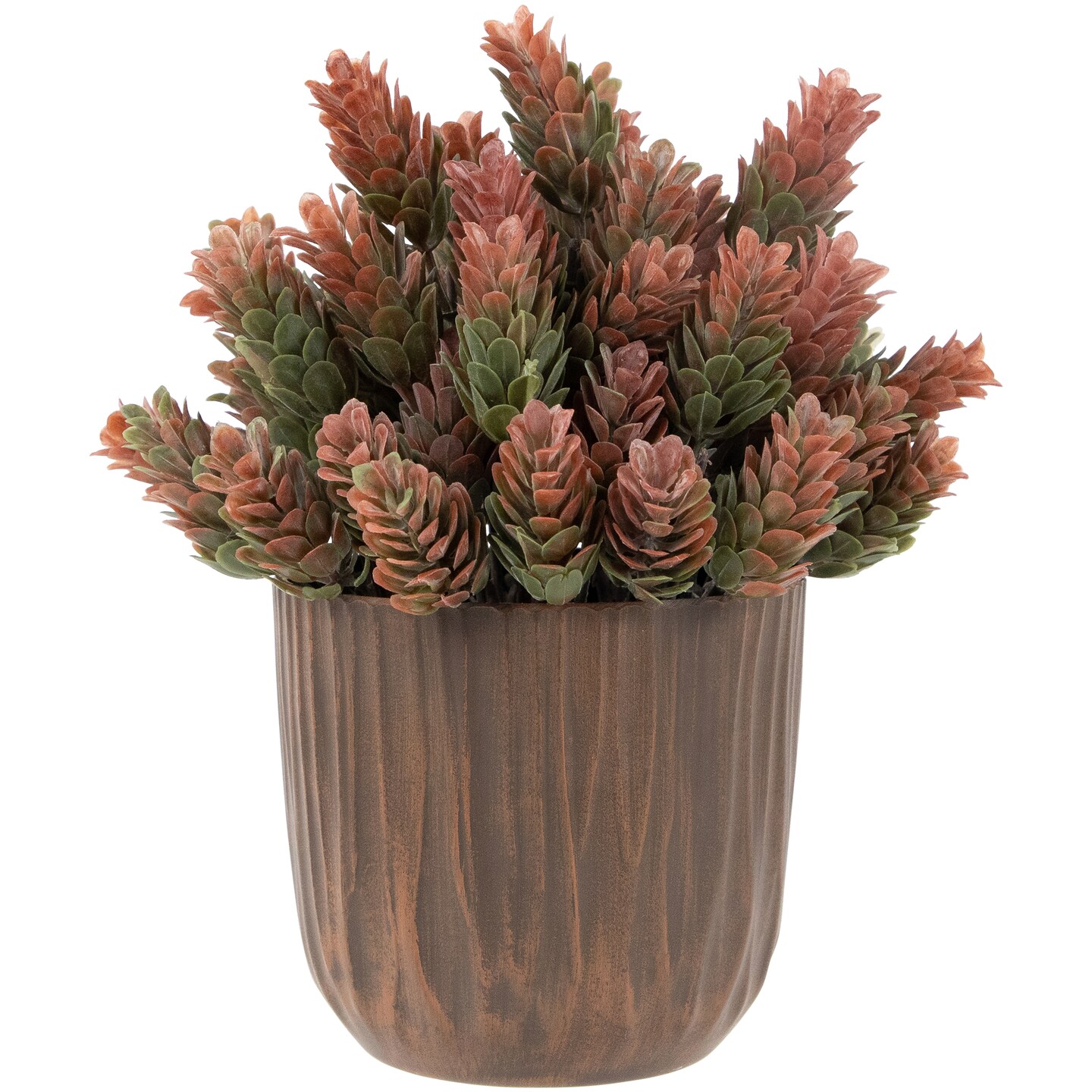 Northlight Two-Tone Wild Flower Artificial Plant in a Textured Lined Pot - 8"