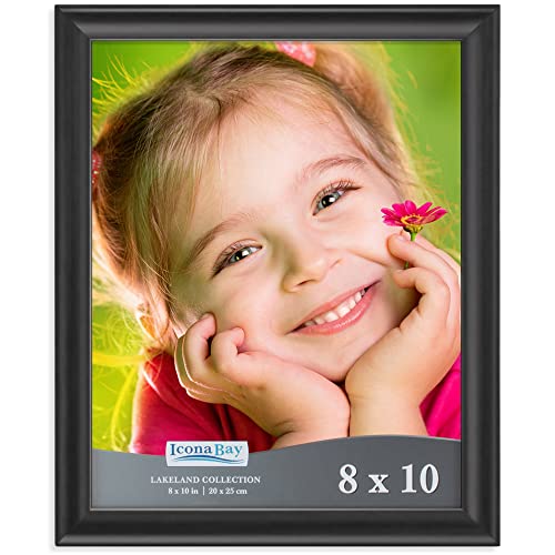 Icona Bay 8x10 (20x25 cm) Black Picture Frame, Contemporary Photo Frame