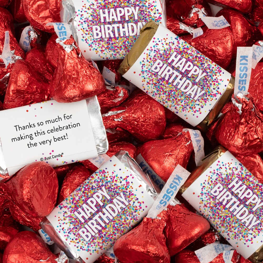Birthday Candy Party Favors Hershey's Miniatures and Kisses by Just ...