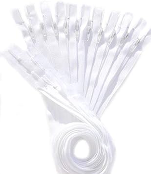 100 YKK White #3 Coil Zippers (7" Inches) For Crafts & Apparel-Made in USA