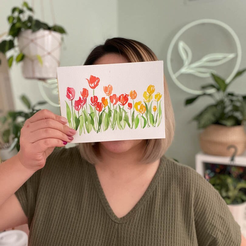 How to Paint: Loose Watercolor Tulips