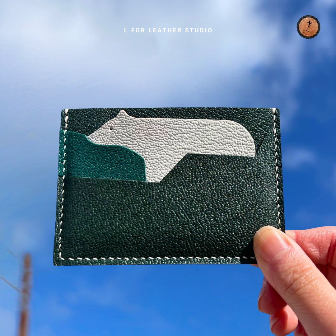 Iceberg Leather Cardholder, Handmade Wallet, French Leather Wallet, Mother's Day Gift, Wallet for mom, Unique gifts, Personalized Gifts 294393349920030720