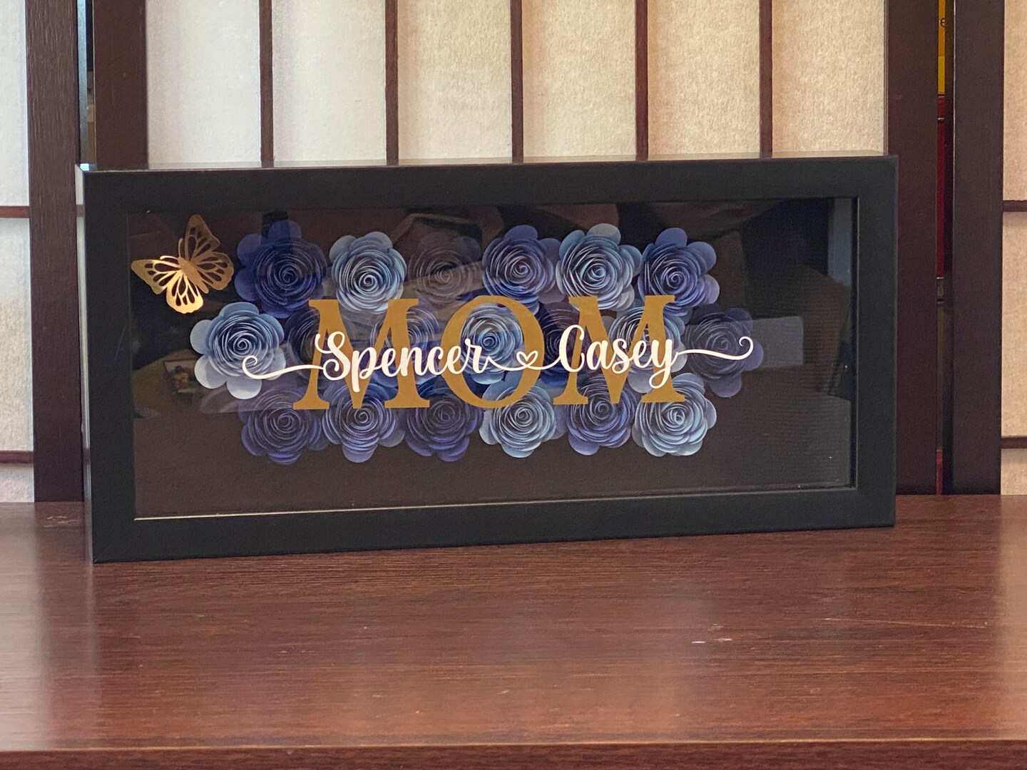 Flag Flower Box | Shadow Box newest | Flag Frame | Family Name | Gifts for Family