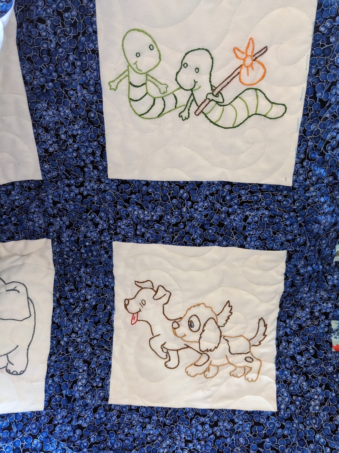 Noah's Ark Baby Quilt - Hand Embroidered | MakerPlace by Michaels, image size:810x1080