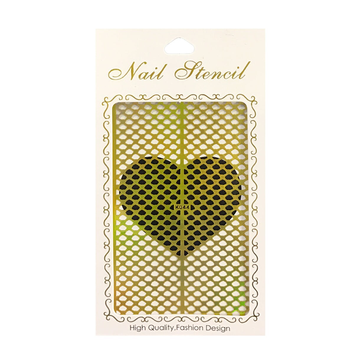 Wrapables Gold Nail Art Guide Large Nail Stencil Sheet - Clouds